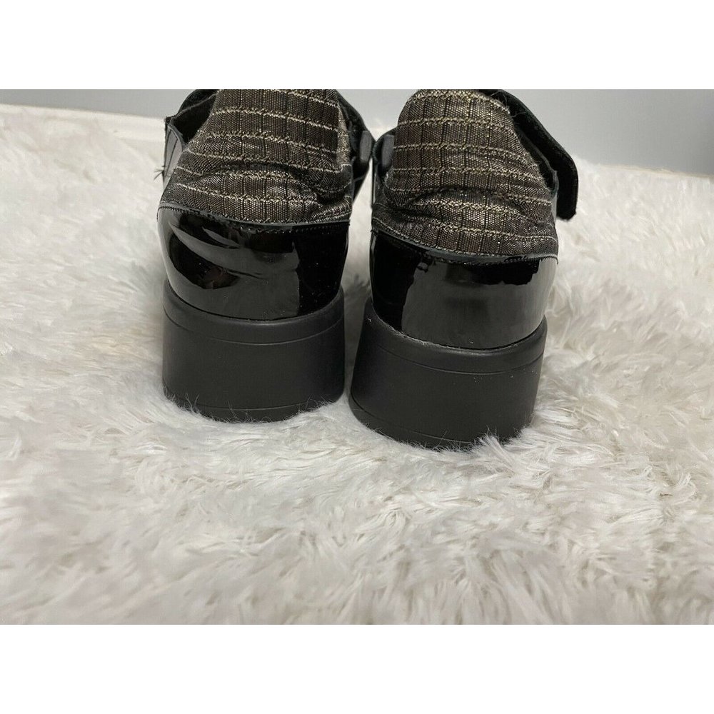 Free People Womens Loafers Metallic Black Patent Strap Platform 36 - Picture 4 of 7
